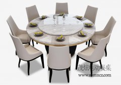 新中式電動餐桌大理石電動桌型號:E1